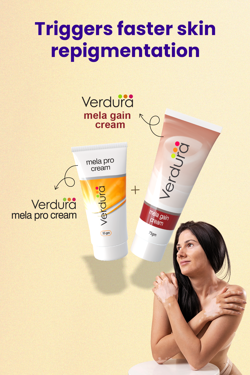Verdura mela pro cream and mela gain cream | Vitiligo kit