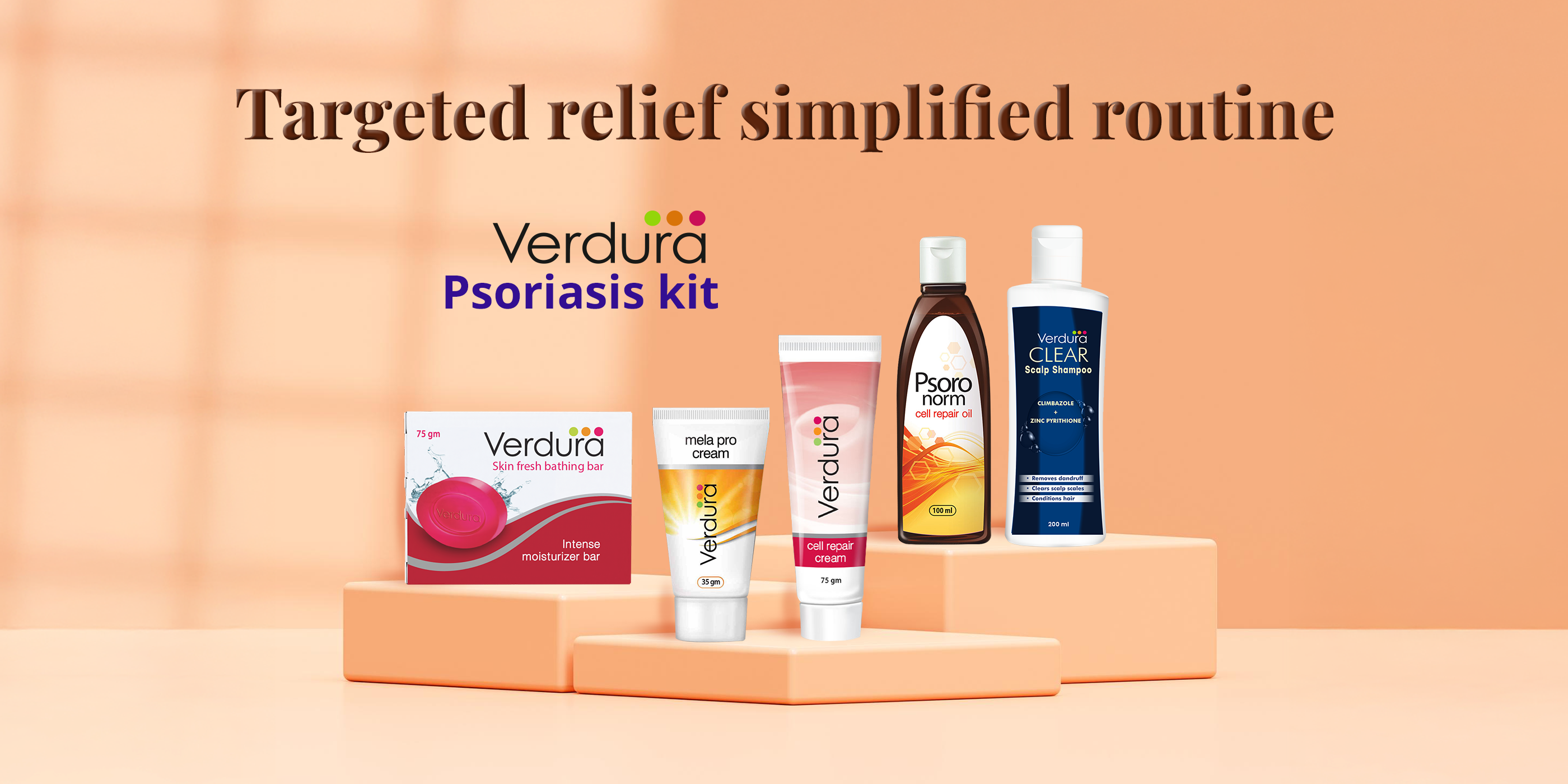 Verdura Psoriasis kit with Oil , shampoo, cream, soap | Best Psoriasis treatment kit