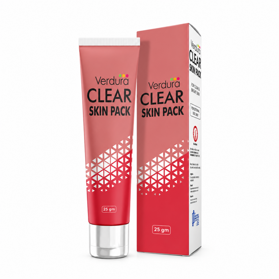 Verdura Clear Skin Pack 25gm tube and box - for clear and bright skin, external use face pack