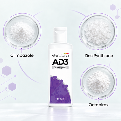 Verdura AD3 Shampoo ingredients - Climbazole, Zinc Pyrithione, Octopirox