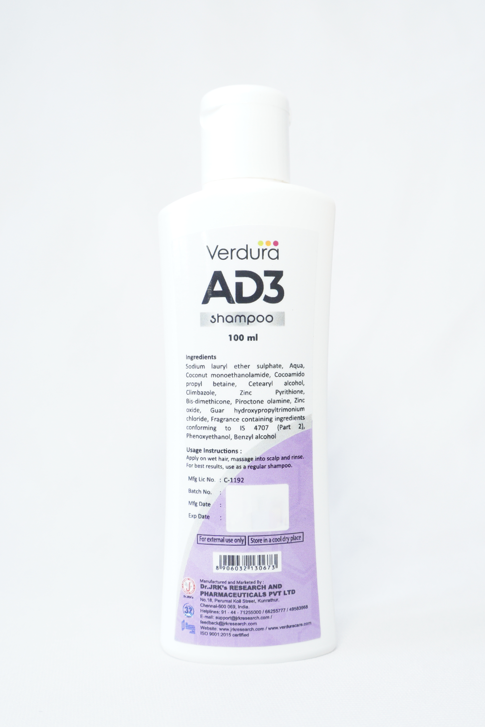 100 ml shampoo for dandruff