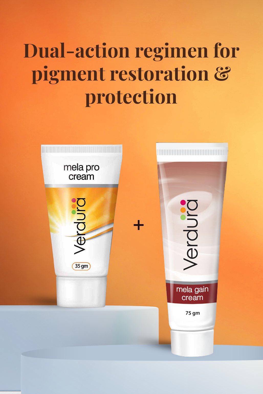 Verdura mela pro cream and mela gain cream for vitiligo treatment 