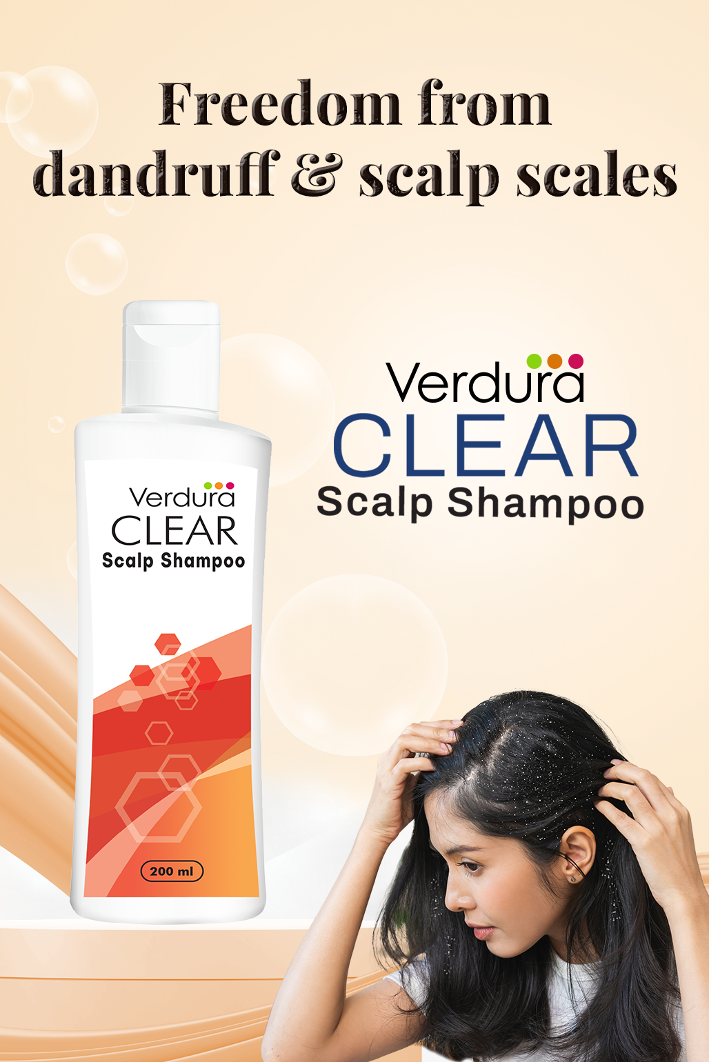 Verdura clear scalp shampoo for dandruff and scalp scales