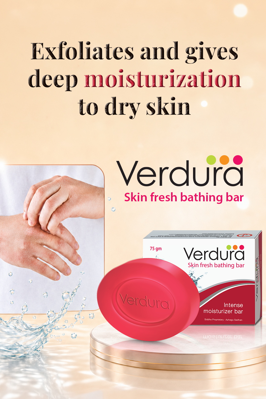 Verdura Skin Fresh Bar 75gm - exfoliates and moisturizes dry skin